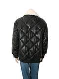 Faux Leather Quilted Jacket