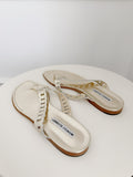 Vintage Leather Flat Thong Flat Sandals