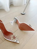 Begum Crystal-Embellished PVC Slingback Pumps