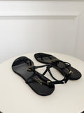 GG Logo Suede Flat Sandals