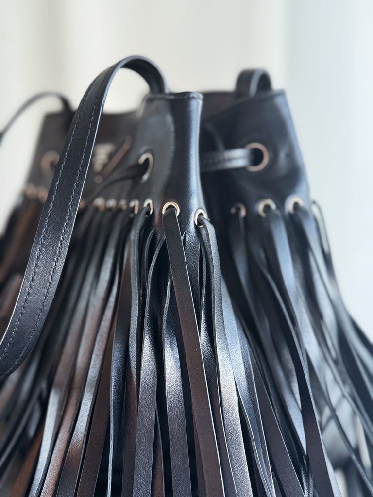 Fringe Leather Shoulder Bag