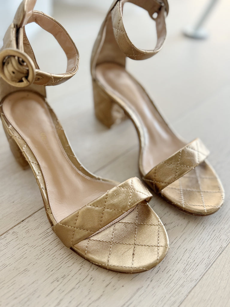 Quilted Leather Sandals