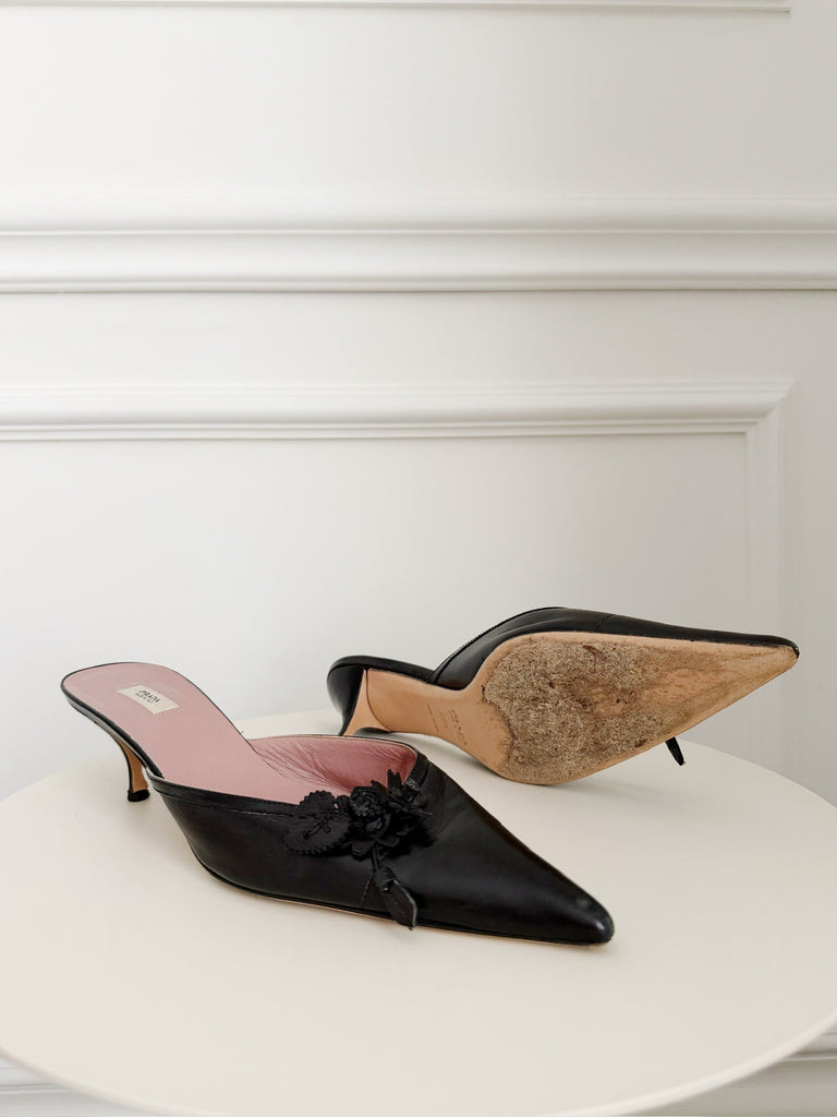 Vintage Leather Mules