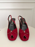 Vintage Suede Slingback Sandals