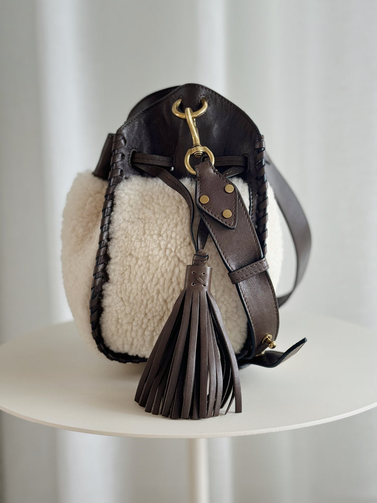 Shearling Silao Bucket Bag