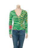 Vintage Knit Printed Top
