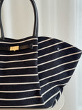 New York Striped Canvas Tote