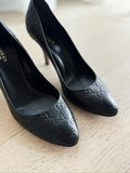GG Embossed Leather Pumps