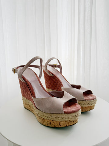 Suede Wedge Sandals