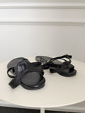 Leather Horsebit Flat Sandals