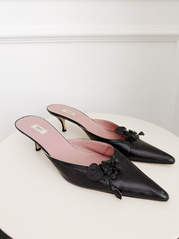 Vintage Leather Mules