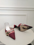 Vintage Printed Mules