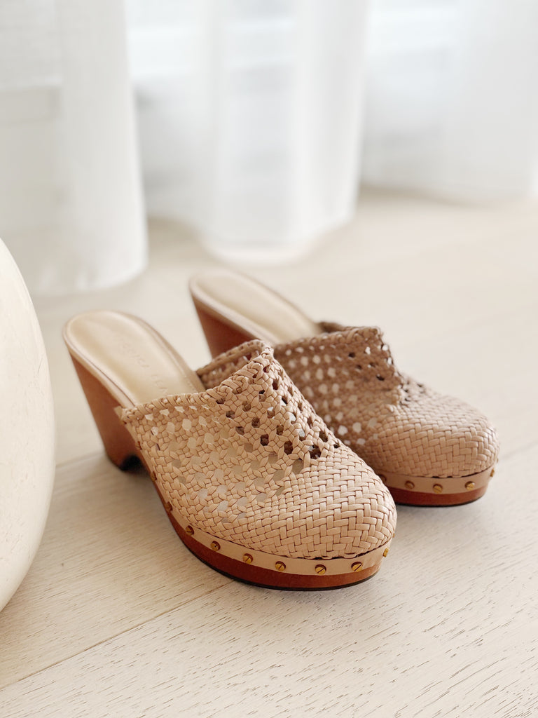 Hardie Woven Leather Clogs