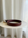 Logo Leather FF Belt