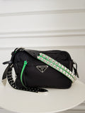 Tessuto Nylon New Vela Studded Cross Body Bag