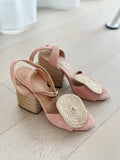 Suede and Straw Sandals