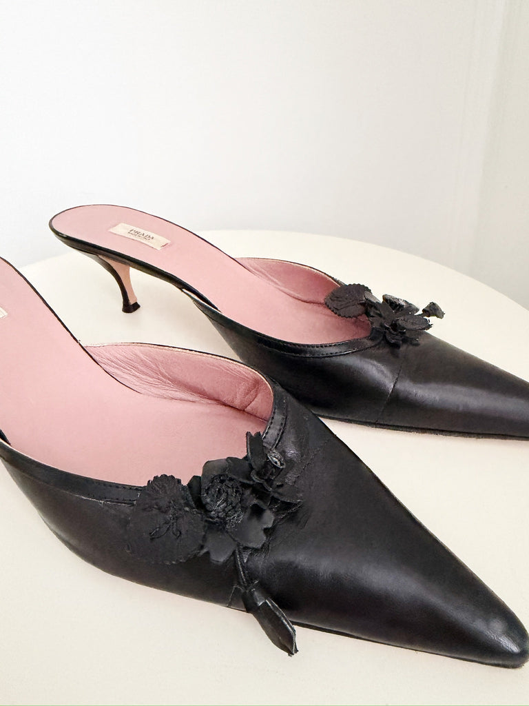Vintage Leather Mules