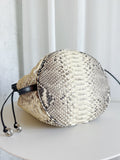 Julie Python Drawstring Bag