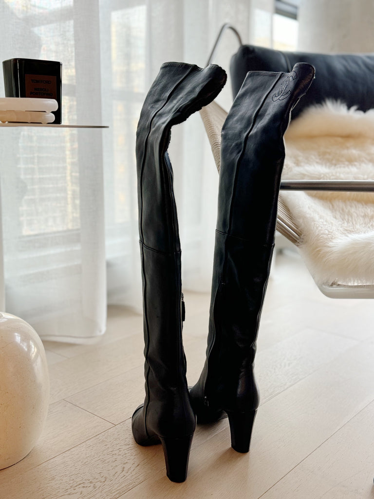 Leather Knee High Boots