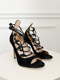 Strappy Suede Heels
