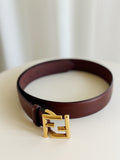 Logo Leather FF Belt