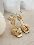 Leather Flower Sandals