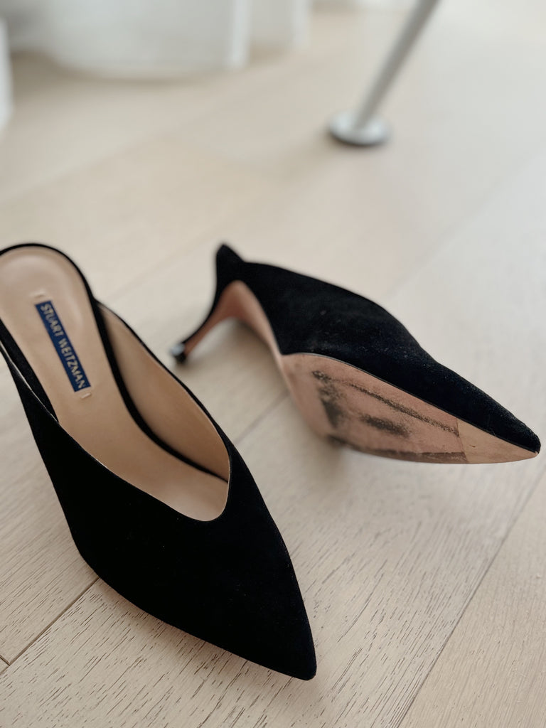 Suede Mules