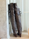 Leather Thigh High Boots