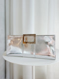 Metallic Leather Clutch