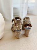 Suede Studded Sandals