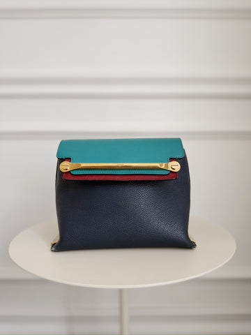 Leather Embellished Clutch