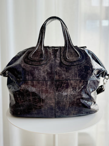 Patent Leather Top Handle Bag