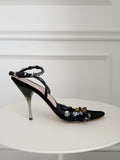 Vintage Velvet Beaded Sandals