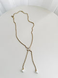 Lariat Pearl Detail necklace