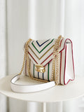 Whitney Large Rainbow Quilted Leather Convertible Shoulder Bag