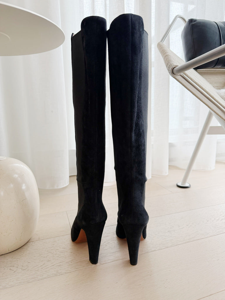 Suede Knee High Boots