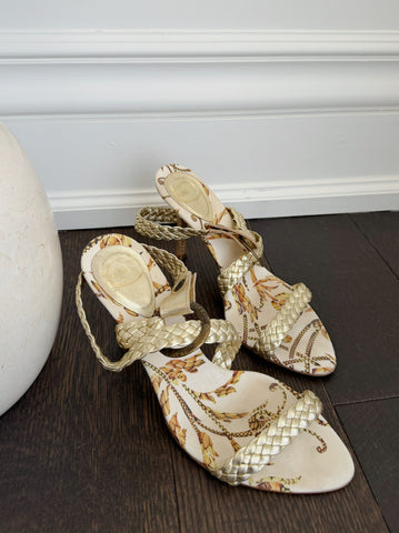 Vintage Embellished Python Baguette