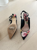 Floral Slingback Kitten Heels