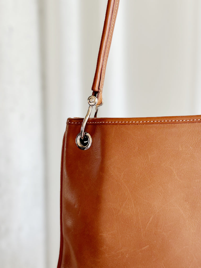 Vintage Asymmetrical Leather Shoulder Bag