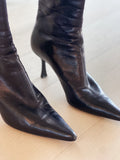 Pointed Leather Booties