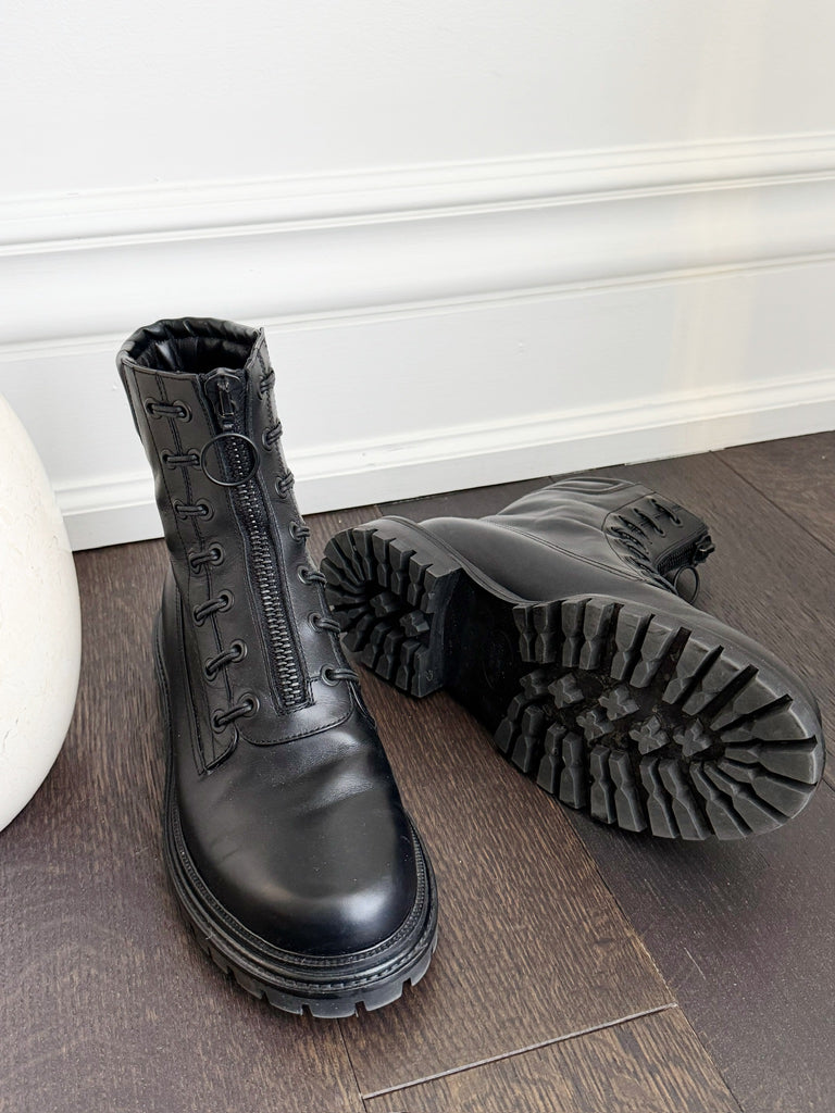 Leather Combat Boots