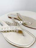 Vintage Leather Flat Thong Flat Sandals