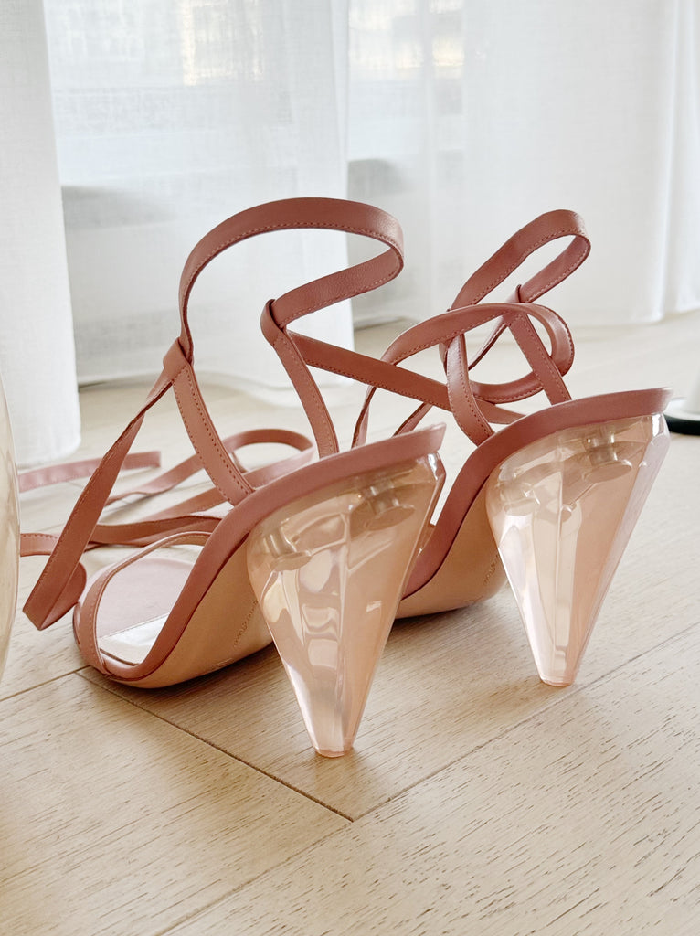 Lucite Heel Sandals