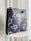 Large Leather Ghost Graffiti Tote