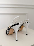 Vintage Canvas Slingback Pumps