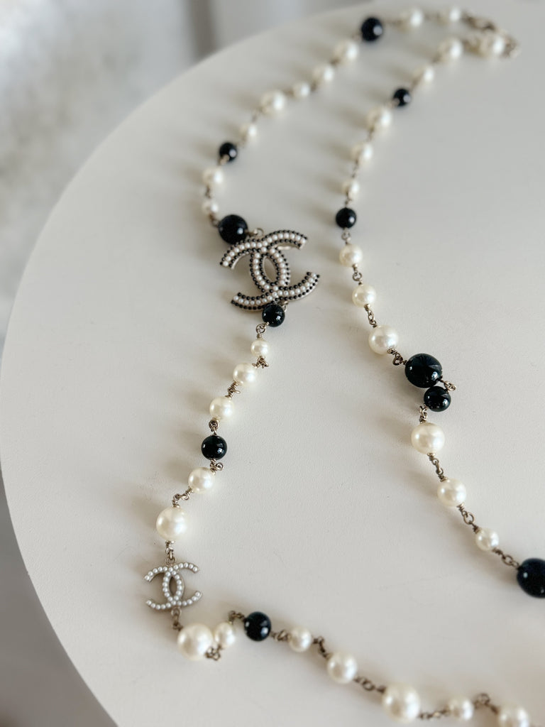 Long Faux Pearl Necklace