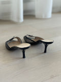 Patent Leather Slide Sandals