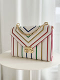 Whitney Large Rainbow Quilted Leather Convertible Shoulder Bag