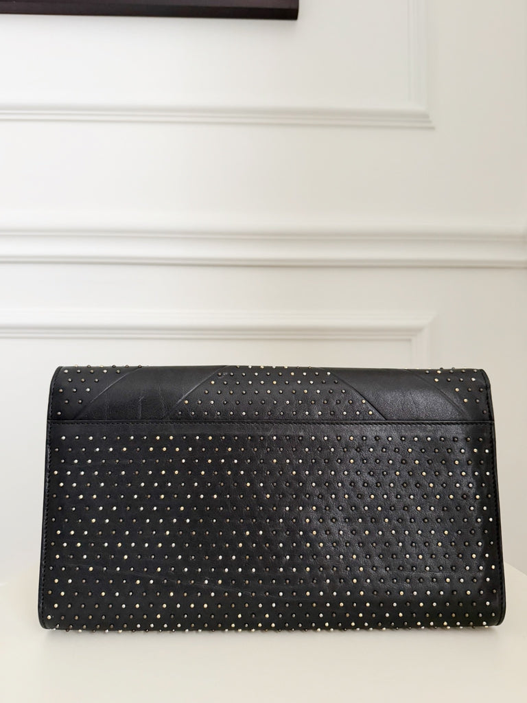 Studded Leather Clutch