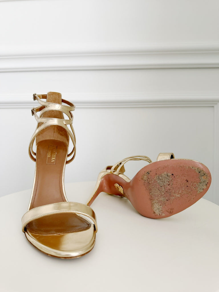 Leather High Heel Sandals